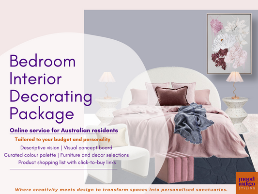 Bedroom Interior Decorating Package - Online service for Australian residents