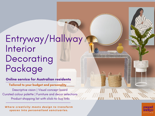 Entryway/Hallway Interior Decorating Package - Online service for Australian residents