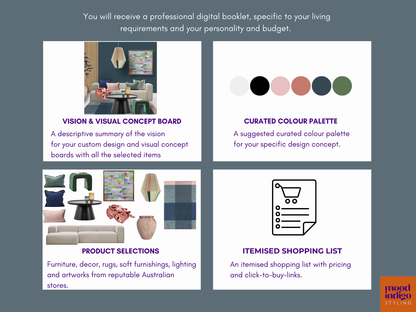 Living Room Interior Decorating Package - Online service for Australian residents