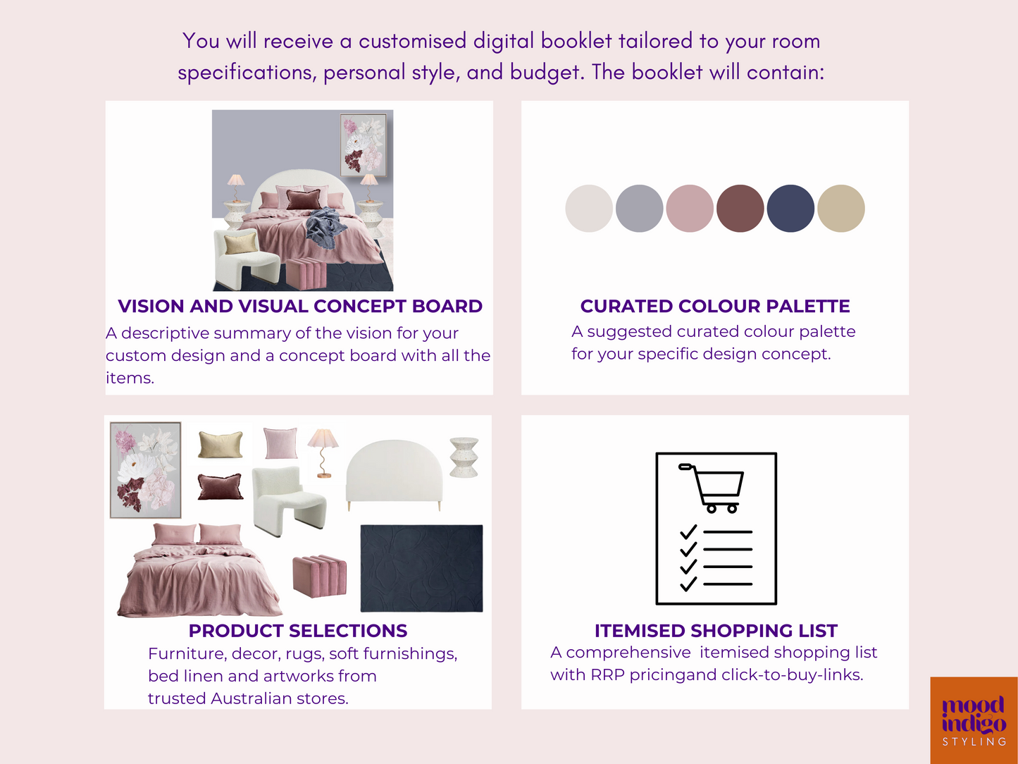 Bedroom Interior Decorating Package - Online service for Australian residents