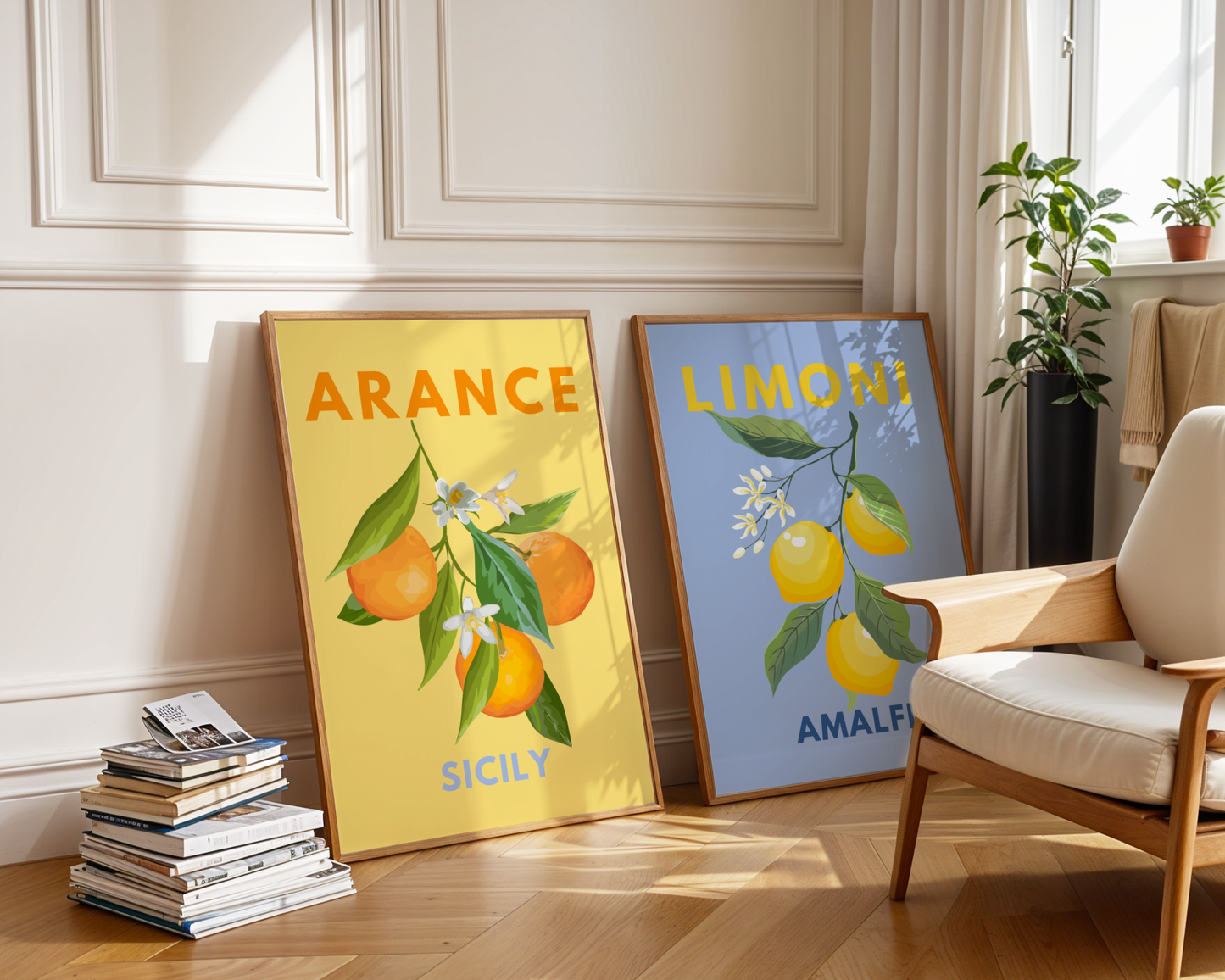 Arance Sicily and Limoni Amalfi Set of 2 - Printable Wall Art - Instant Download